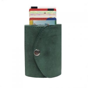 odinė šviesiai žalios spalvos vyriška piniginė su kortelėmis 2