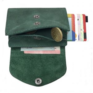 odinė šviesiai žalios spalvos vyriška piniginė iš vidaus